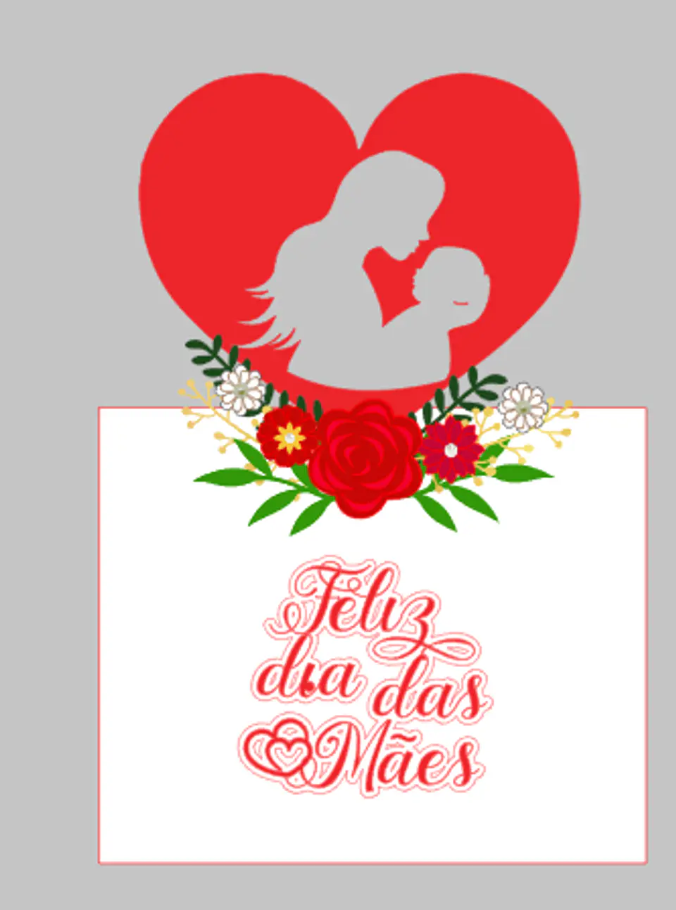 Arquivo topo de bolo dia das mães - CORAÇÃO VAZADO 1