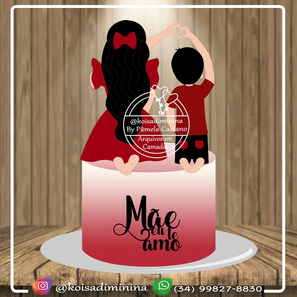 Arquivo topo de bolo dia das mães - MÃE DE MENINO 1