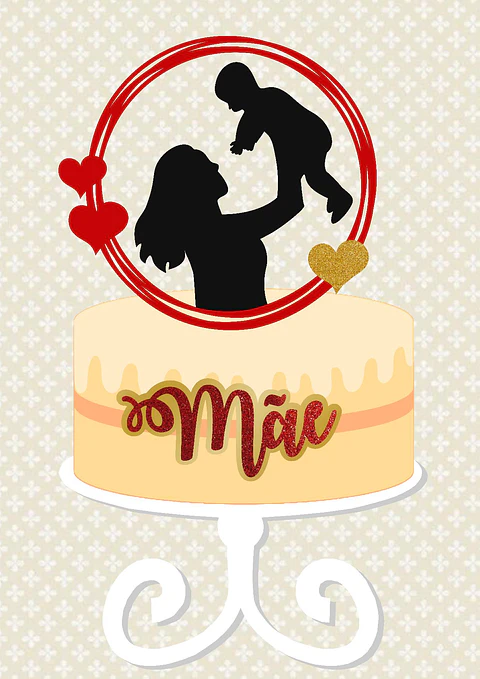 Arquivo topo de bolo dia das mães - MÃE E BEBÊ