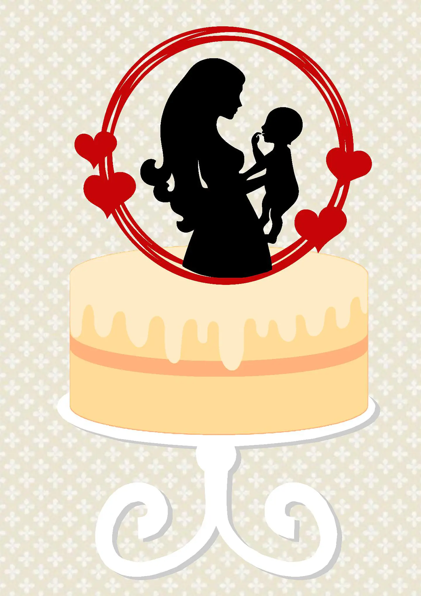 Arquivo topo de bolo dia das mães - MÃE E BEBÊ 1