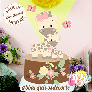 Arquivo topo de bolo dia das mães - MÃE GIRAFA BB