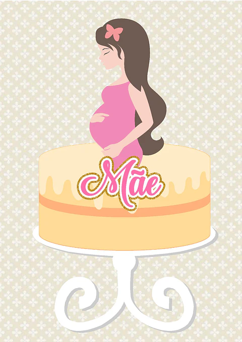 Arquivo topo de bolo dia das mães - MÃE GRÁVIDA