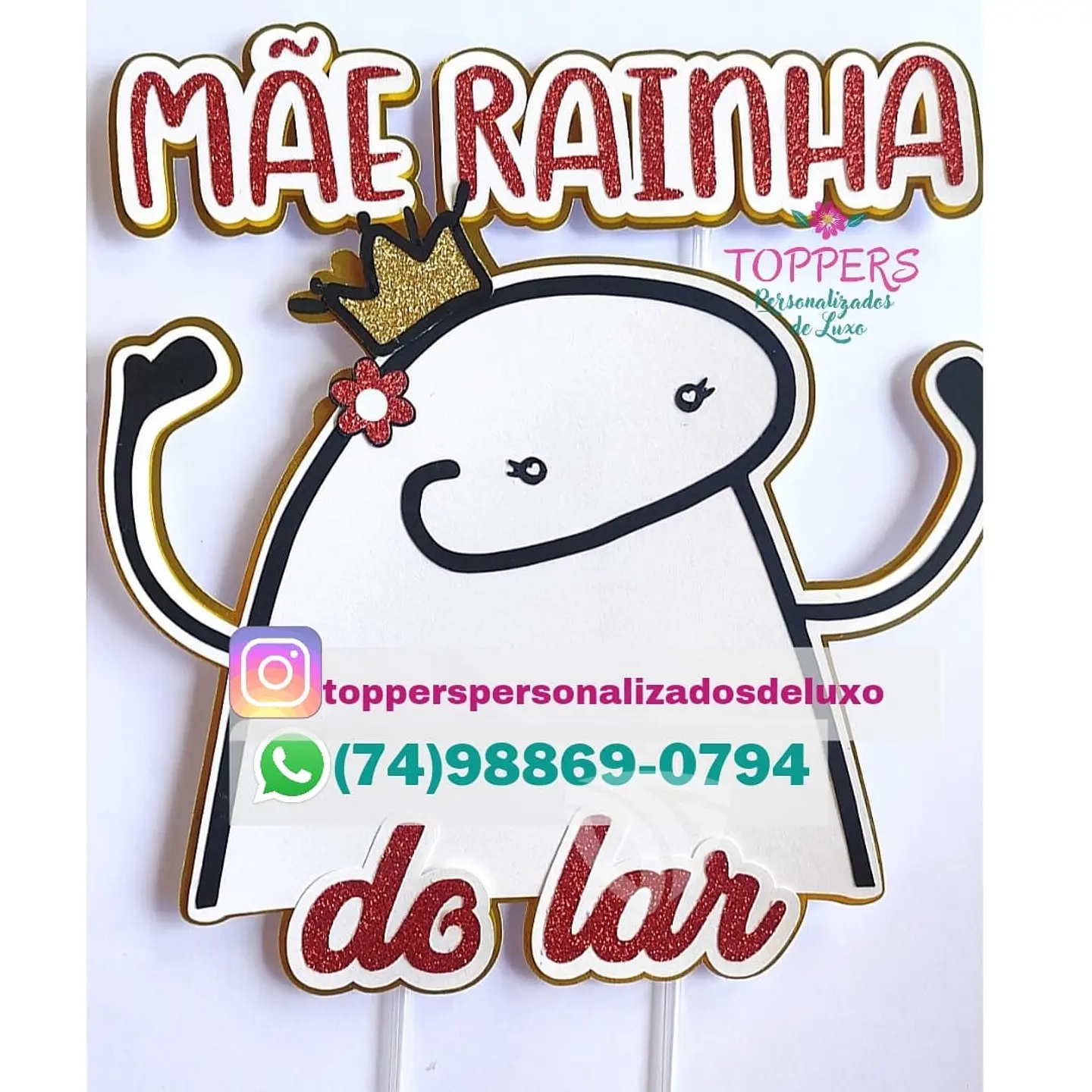 Arquivo topo de bolo dia das mães - MÃE RAINHA 1