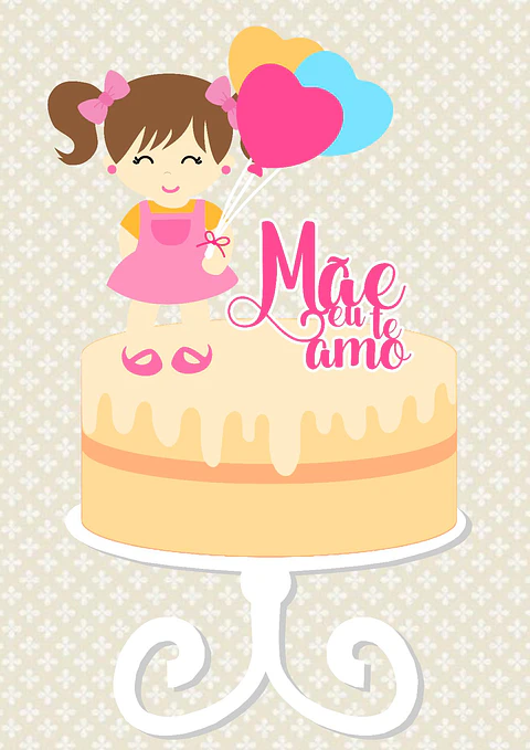 Arquivo topo de bolo dia das mães - MÃE EU TE AMO