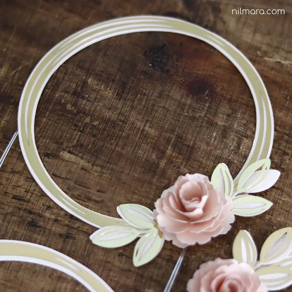 Arquivo topo de bolo dia das mães - MOLDURA FLORAL 1