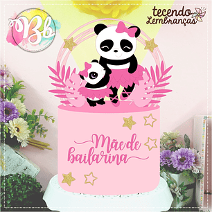 Arquivo topo de bolo dia das mães - PANDINHAS MÃE E FILHA BAILARINAS