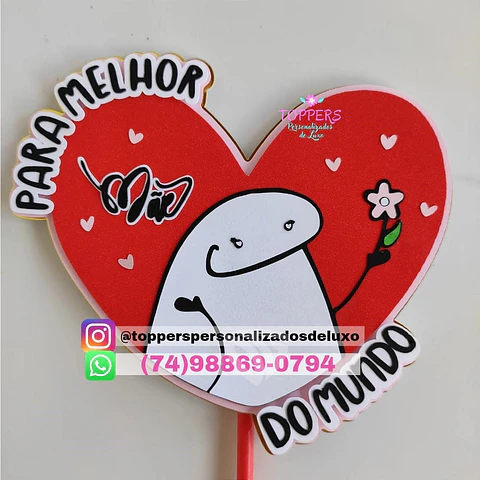 Arquivo topo de bolo dia das mães - PARA MELHOR MÃE DO MUNDO