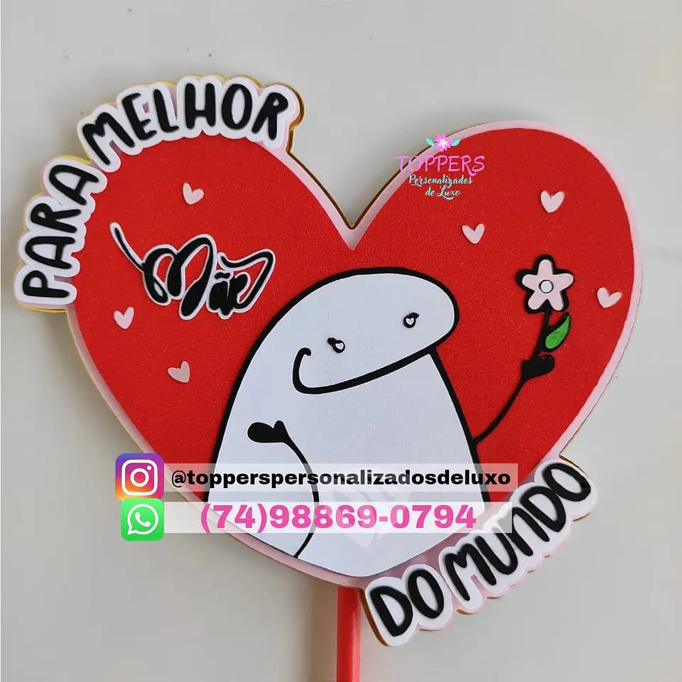 Arquivo topo de bolo dia das mães - PARA MELHOR MÃE DO MUNDO 1