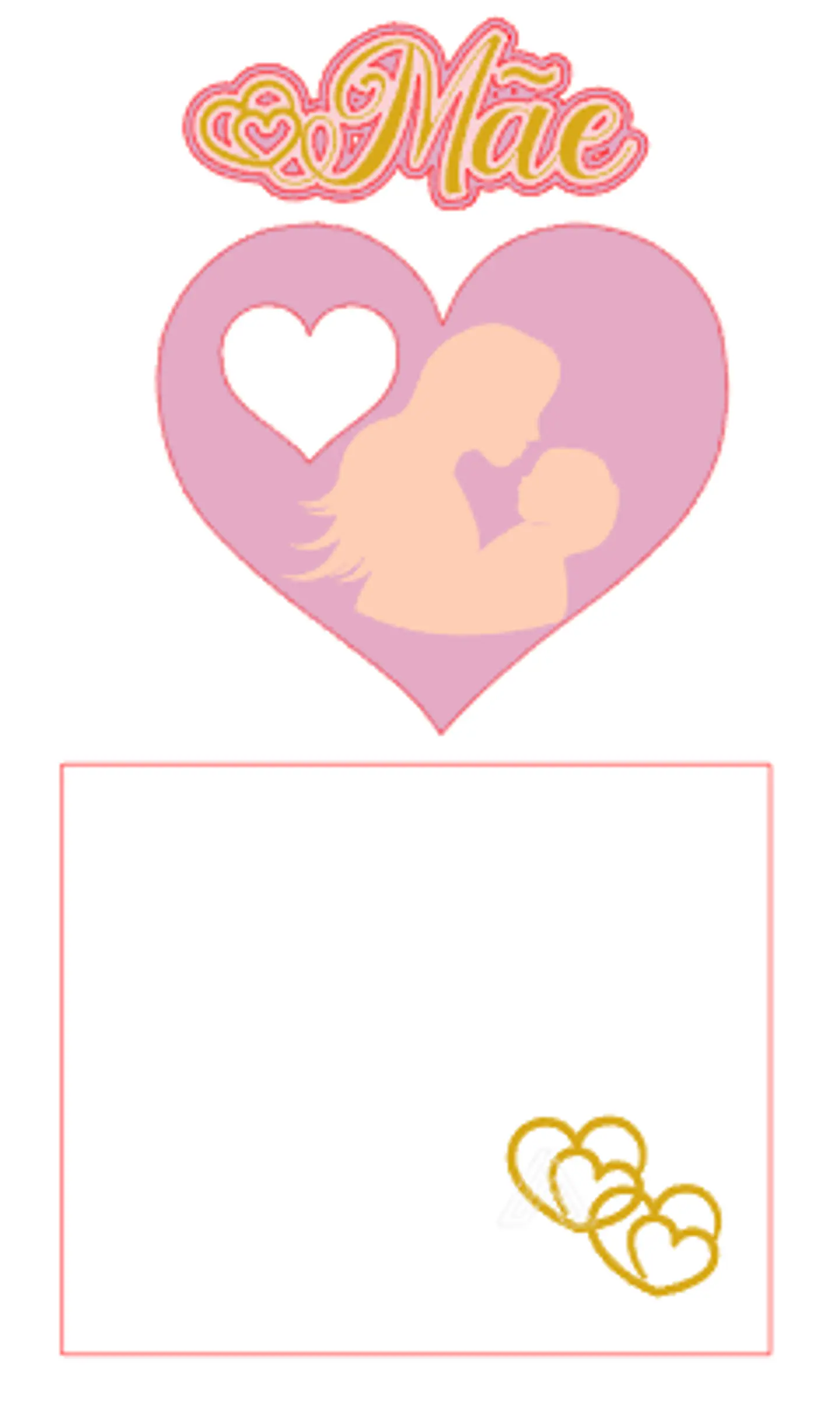 Arquivo topo de bolo dia das mães - MÃE E CORAÇÃO VAZADO 1