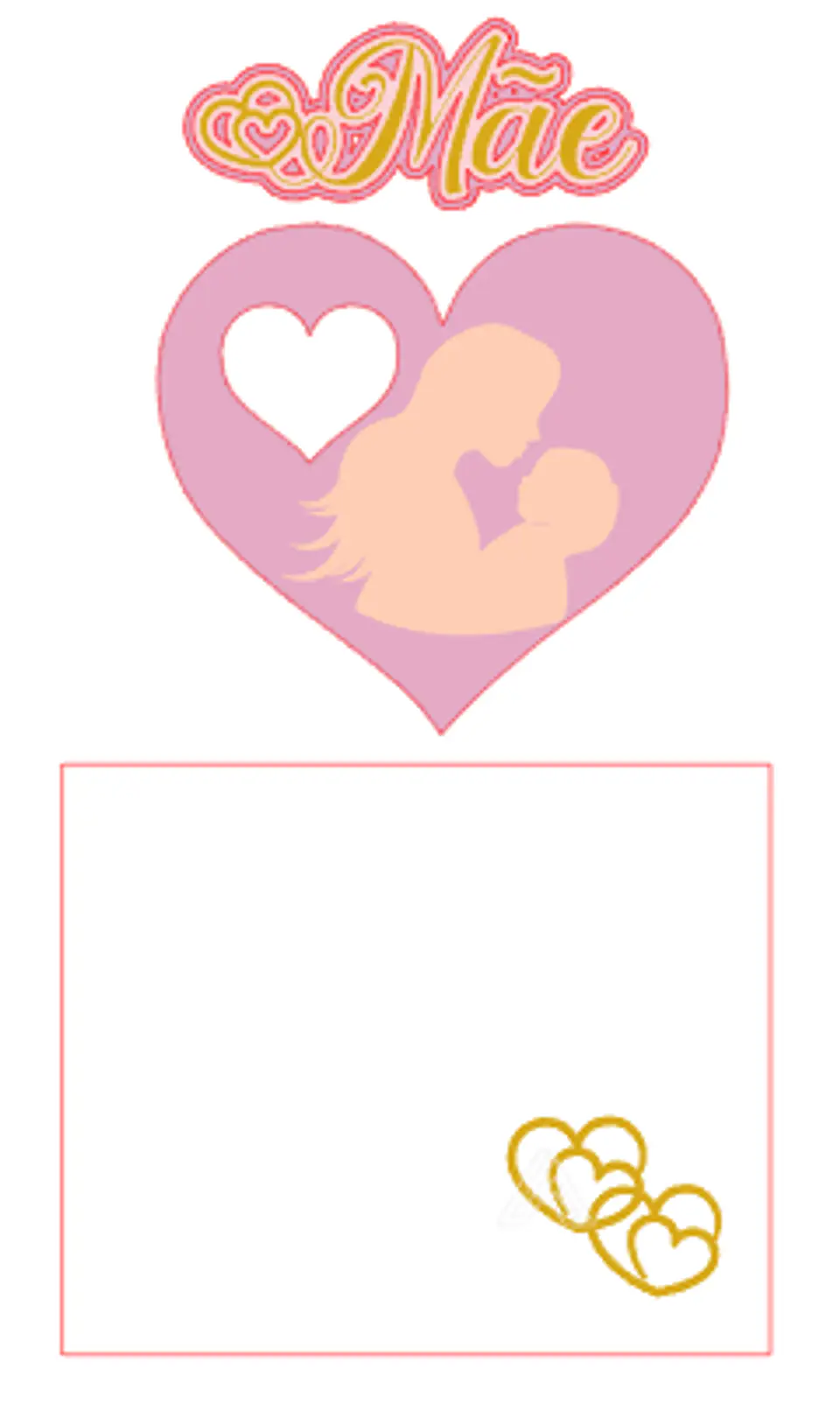 Arquivo topo de bolo dia das mães - MÃE E CORAÇÃO VAZADO 1