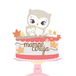 Arquivo topo de bolo dia das mães - MÃE CORUJA