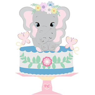 Arquivo topo de bolo dia das mães - MÃE E FILHA ELEFANTINHAS 