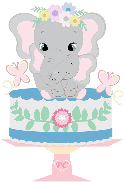 Arquivo topo de bolo dia das mães - MÃE E FILHA ELEFANTINHAS 