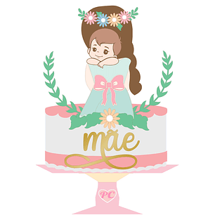 Arquivo topo de bolo dia das mães - MÃE E FILHO