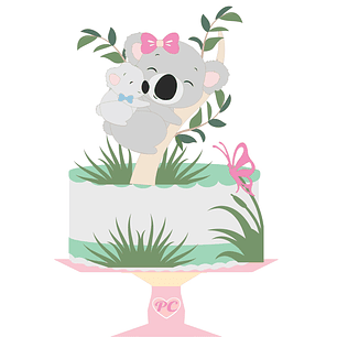 Arquivo topo de bolo dia das mães - MÃE E FILHA COALA