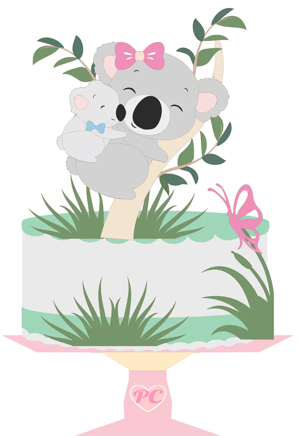 Arquivo topo de bolo dia das mães - MÃE E FILHA COALA 1