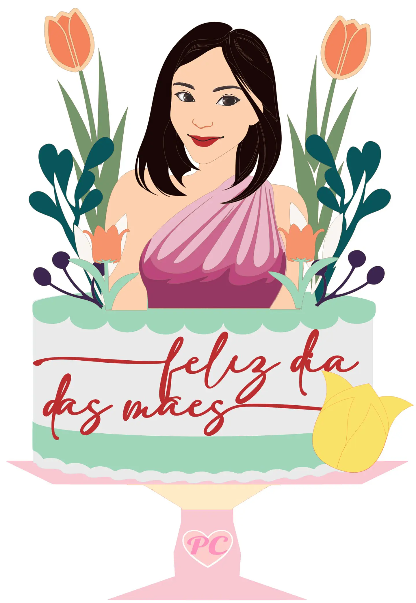 Arquivo topo de bolo dia das mães - FELIZ DIA DAS MÃES 1