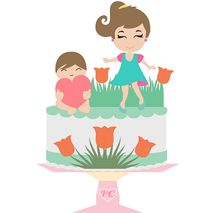 Arquivo topo de bolo dia das mães - MENINA E IRMÃOZINHO NA GRAMA