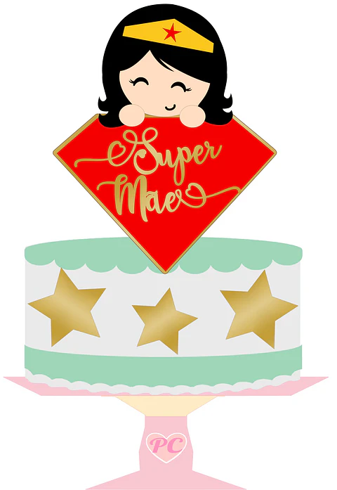 Arquivo topo de bolo dia das mães - SUPER MÃE MULHER MARVILHA