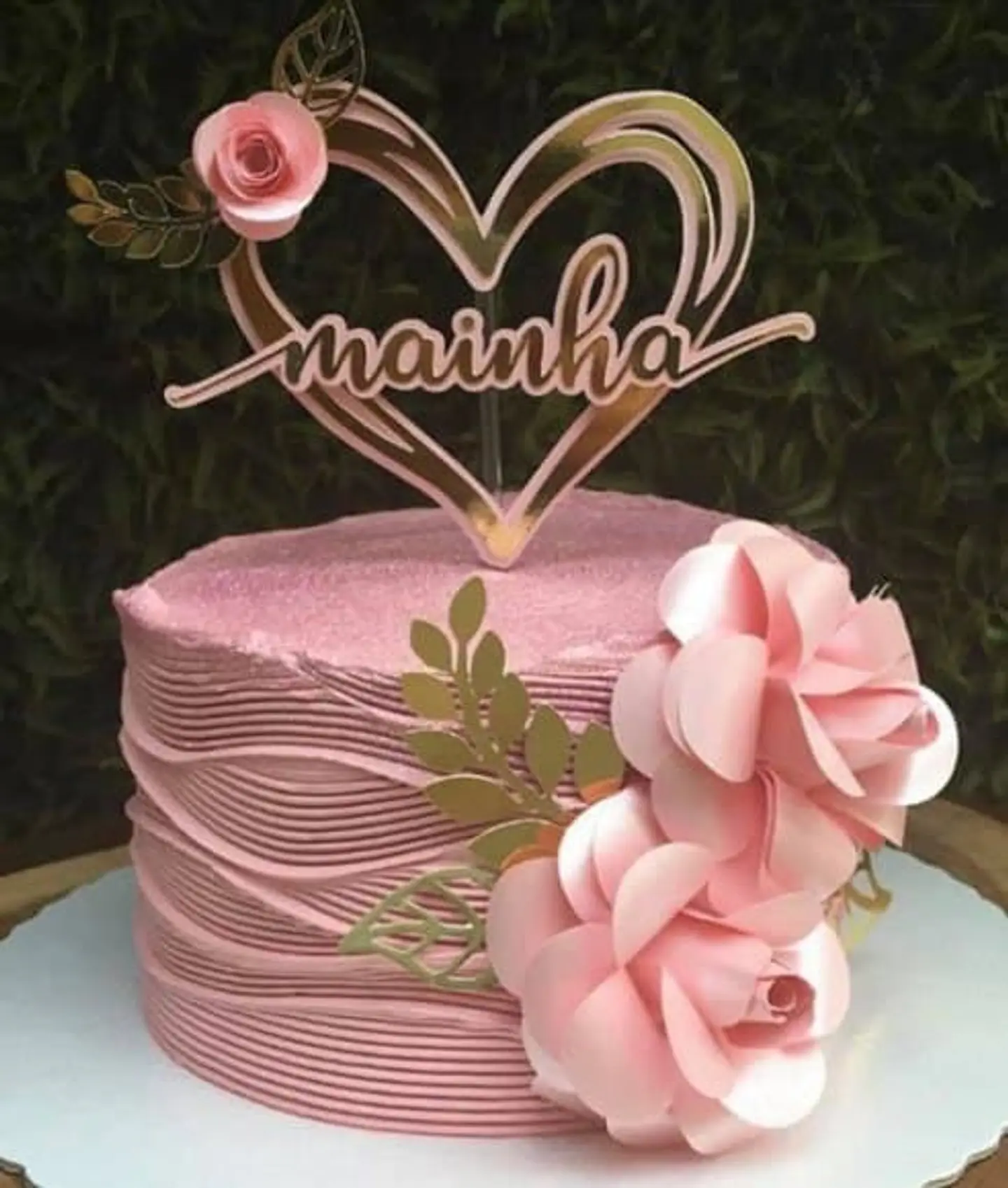 Arquivo topo de bolo dia das mães - MAINHA CORAÇÃO 1