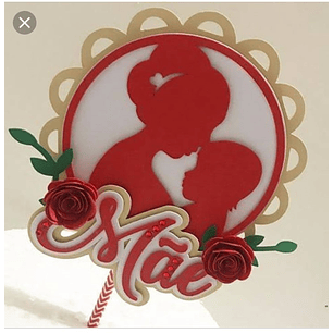 Arquivo topo de bolo dia das mães - MÃE 