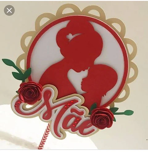 Arquivo topo de bolo dia das mães - MÃE 