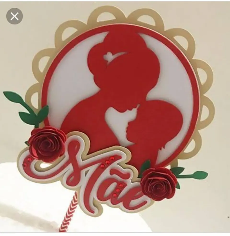 Arquivo topo de bolo dia das mães - MÃE  1