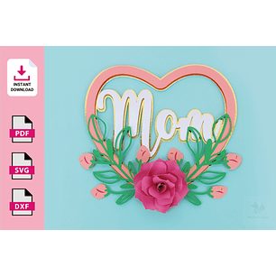 Arquivo topo de bolo dia das mães - TOPO FLORAL MÃE 