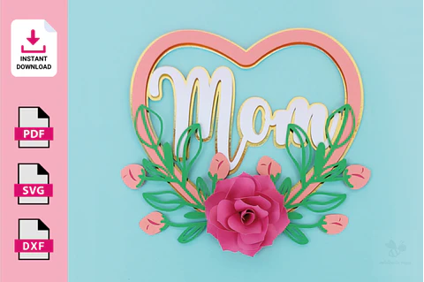 Arquivo topo de bolo dia das mães - TOPO FLORAL MÃE 