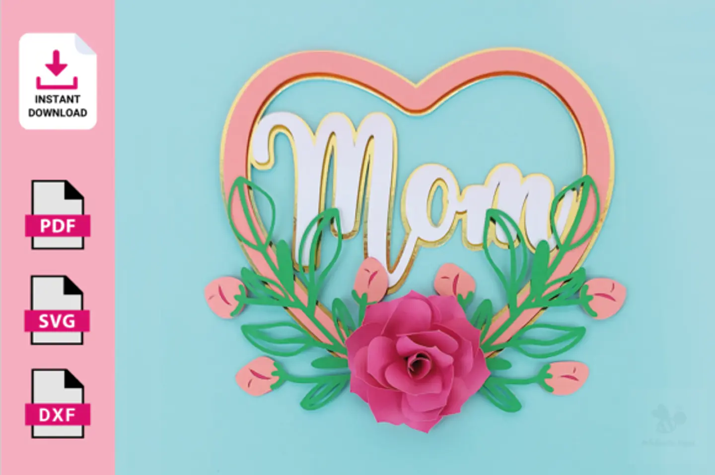 Arquivo topo de bolo dia das mães - TOPO FLORAL MÃE  1