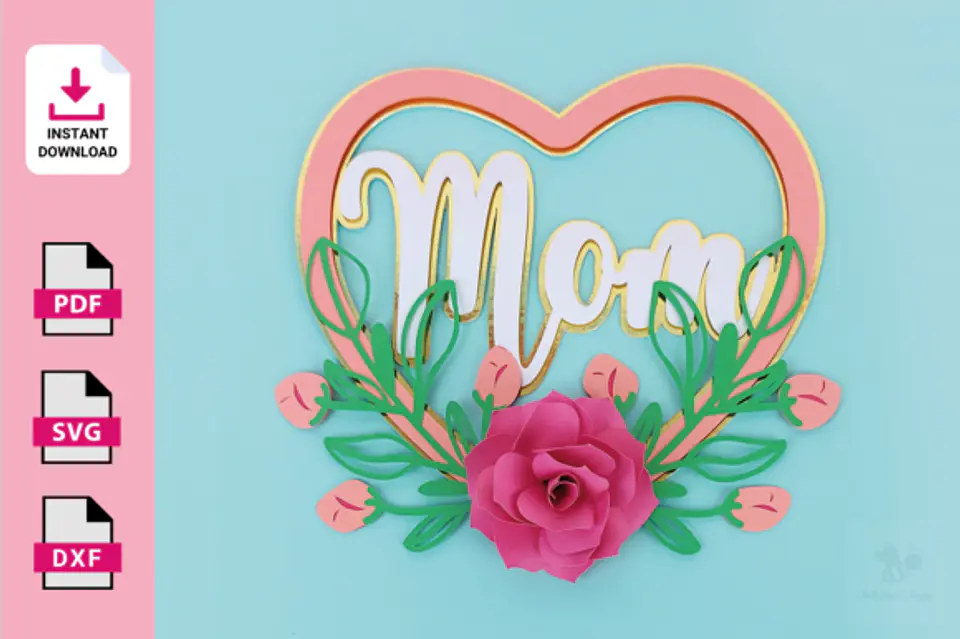 Arquivo topo de bolo dia das mães - TOPO FLORAL MÃE  1