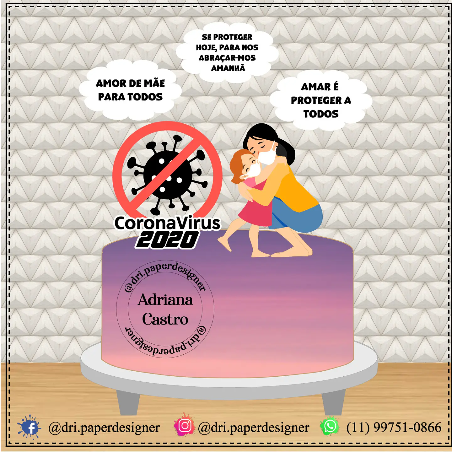 Arquivo topo de bolo dia das mães - AMOR DE MÃE 1