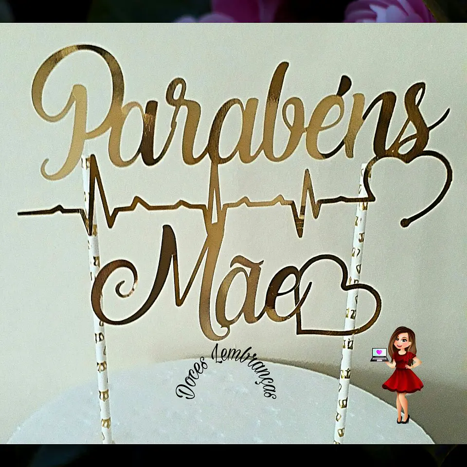 Arquivo topo de bolo dia das mães - PARABÉNS MÃE  1