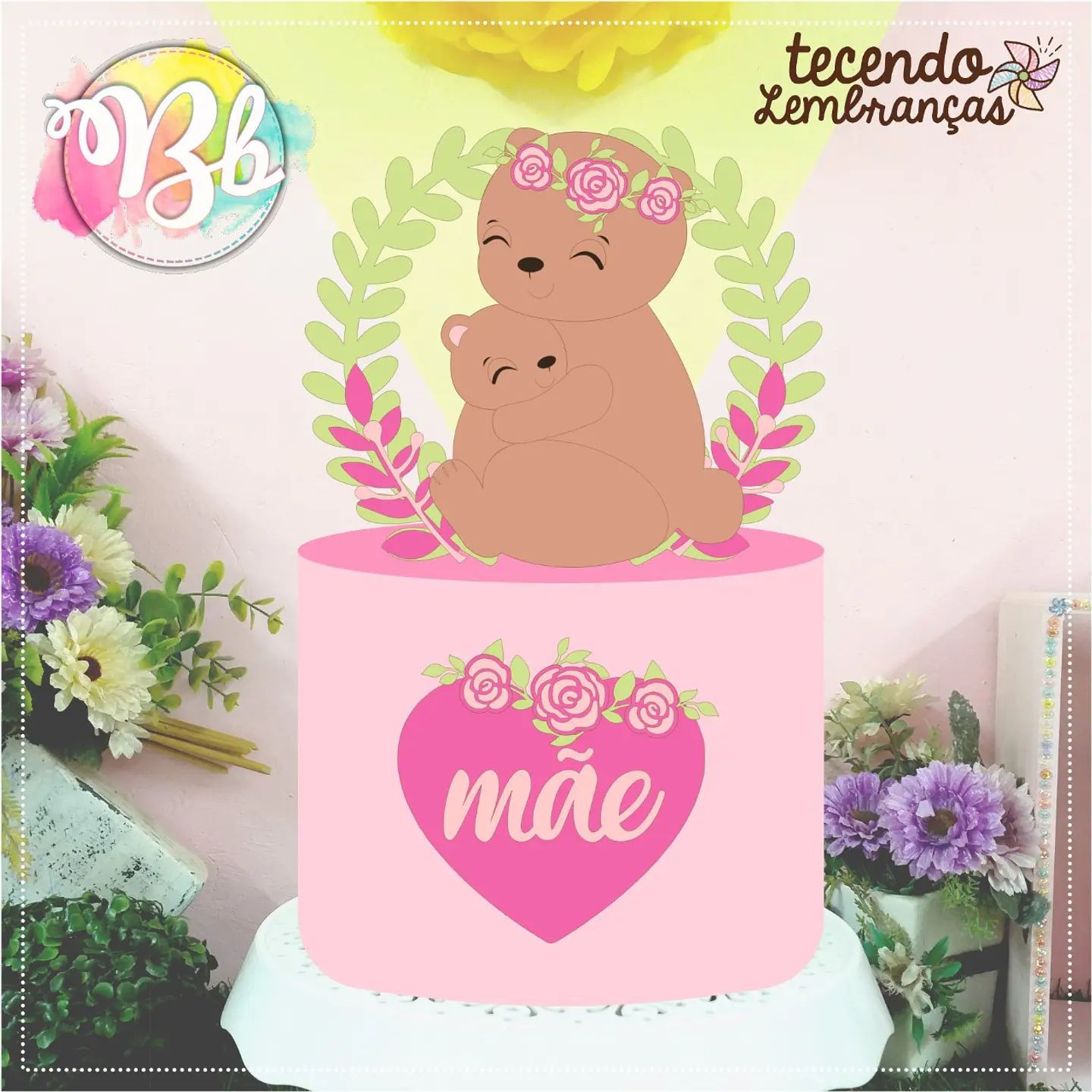 Arquivo topo de bolo dia das mães - URSINHA E BABY 1