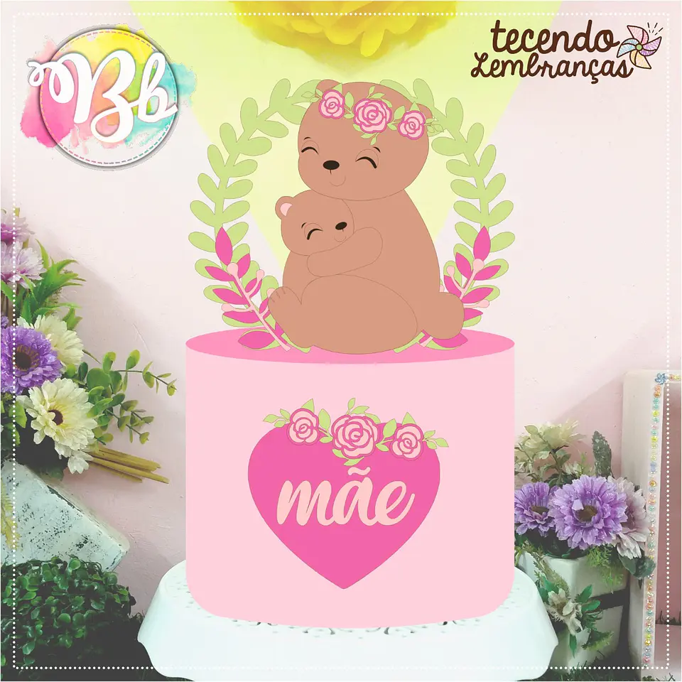 Arquivo topo de bolo dia das mães - URSINHA E BABY 1