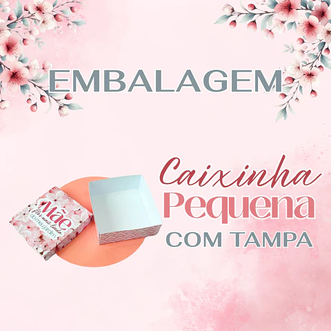 Arquivo dia das mães caixinha pequena quadrada - FADINHA FAZ ARTE