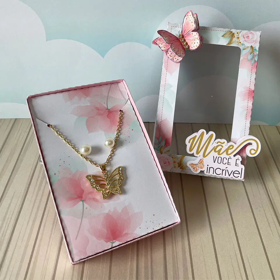 Arquivo de corte caixa para cordão e brinco dia das mães - LINA 1