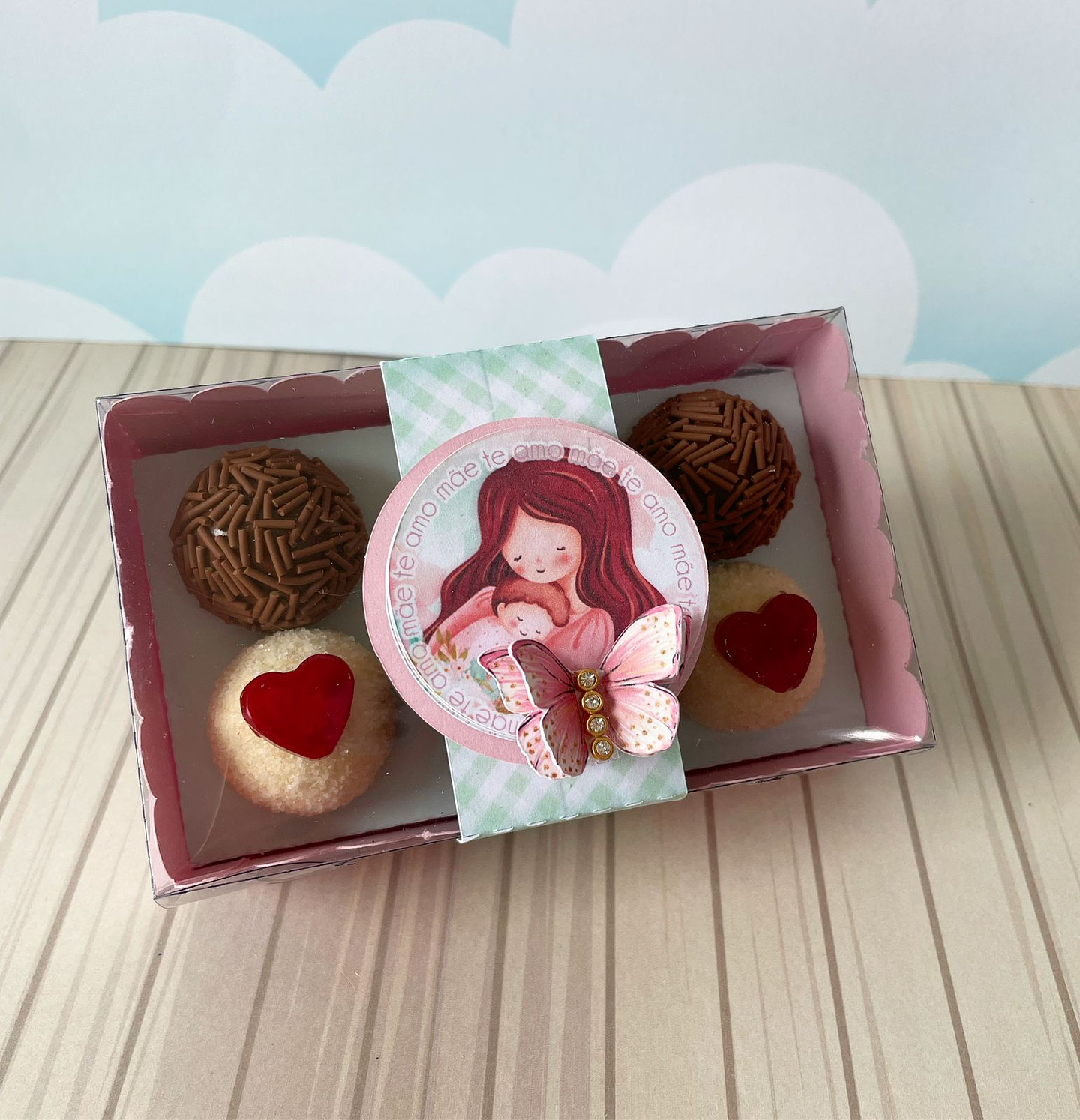 Arquivo de corte caixa para 6 doces dia das mães - LINA 2