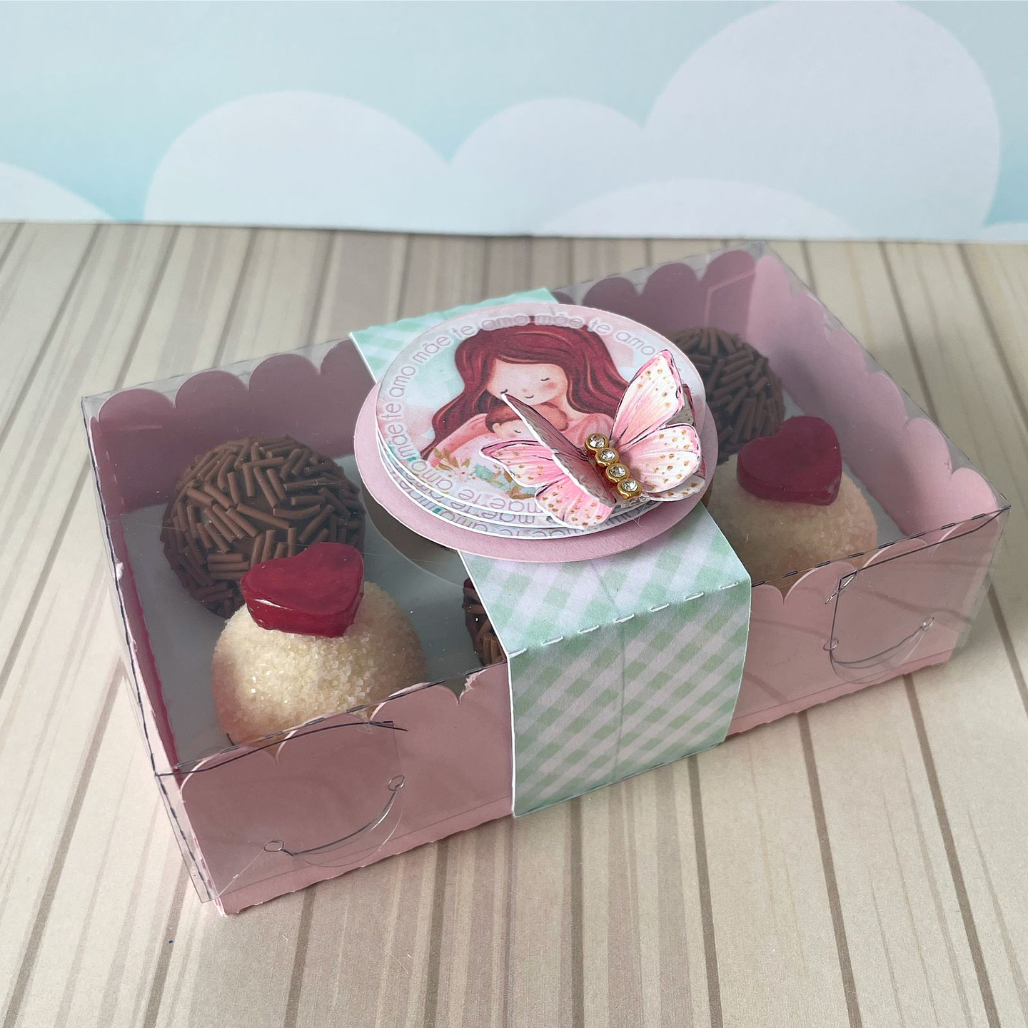 Arquivo de corte caixa para 6 doces dia das mães - LINA 3
