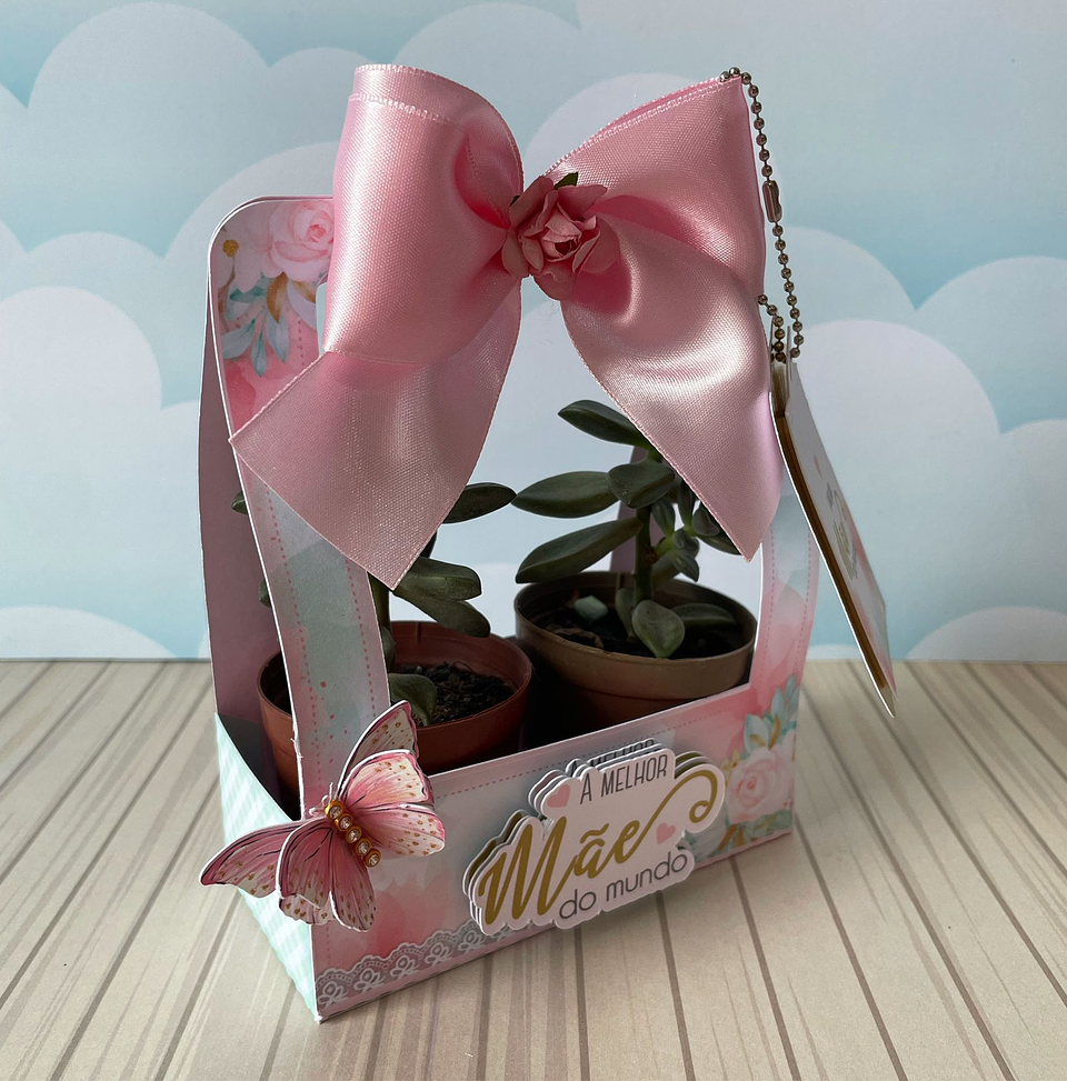 Arquivo de corte embalagem para mini suculenta dia das mães - LINA 2
