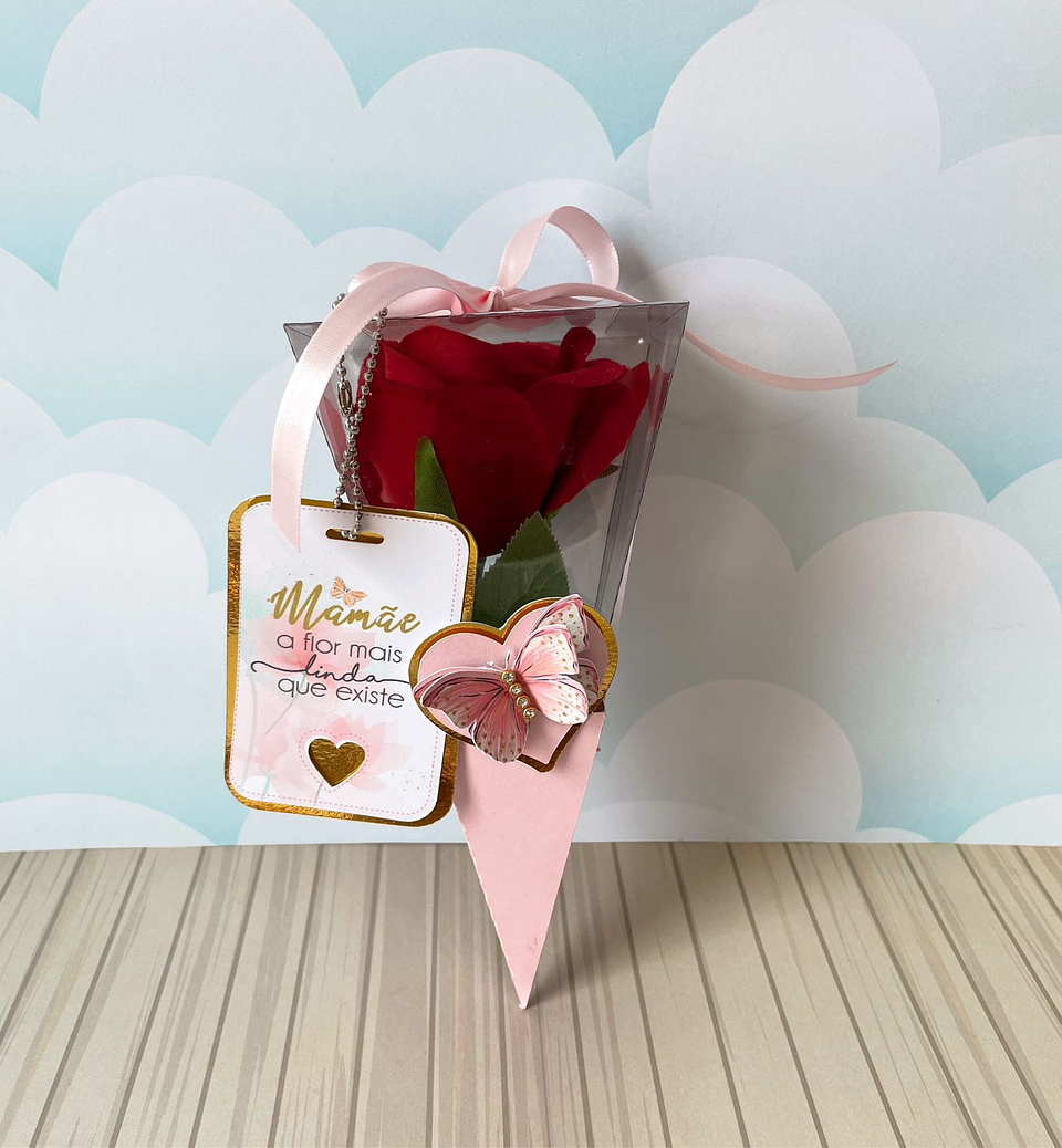 Arquivo de corte embalagem para flor dia das mães - LINA 3