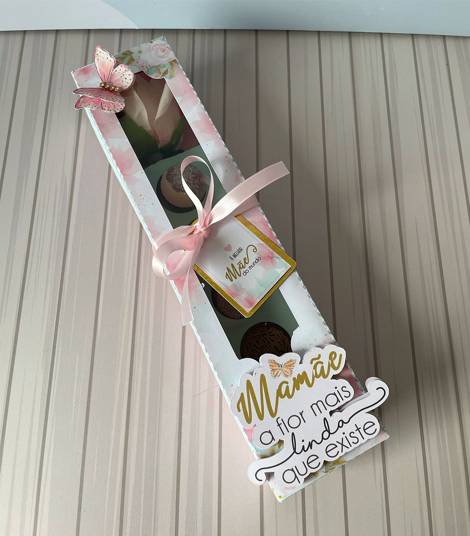 Arquivo de corte caixa para doce e flor dia das mães - LINA 3