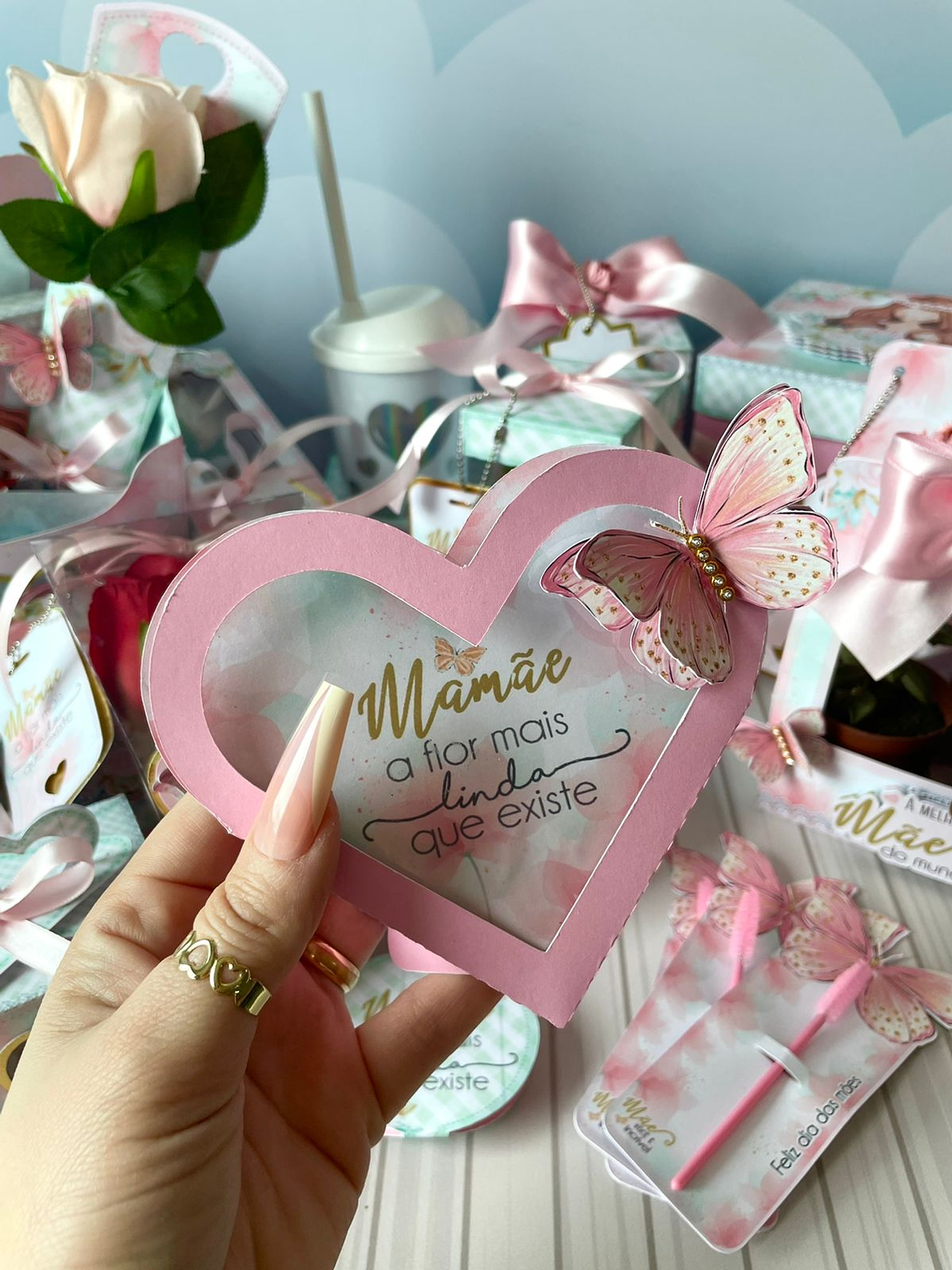 Arquivo de corte porta retrato de coração dia das mães - LINA 1