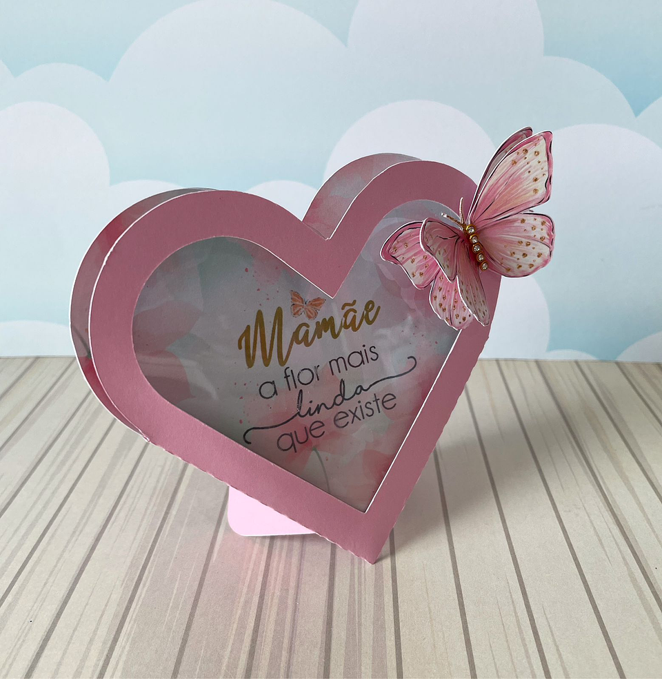 Arquivo de corte porta retrato de coração dia das mães - LINA 3
