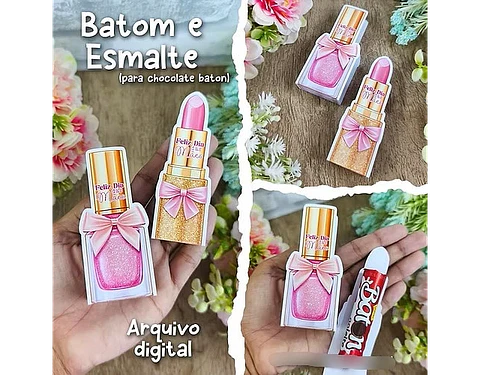 Arquivo dia das mães porta batom e esmalte - DESENHITOS