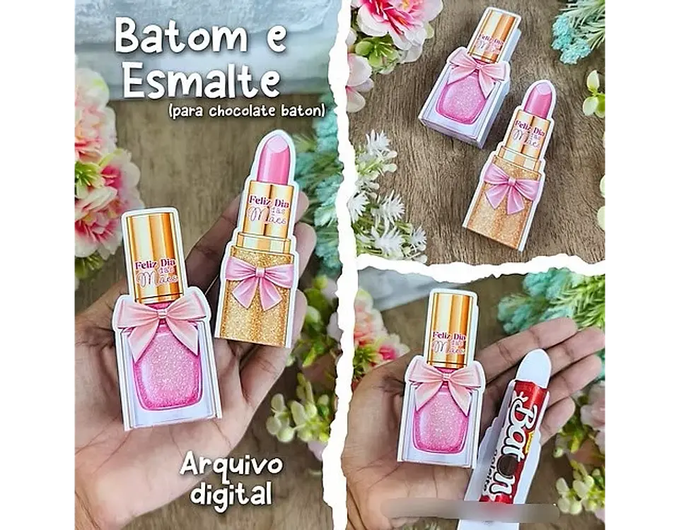 Arquivo dia das mães porta batom e esmalte - DESENHITOS 1