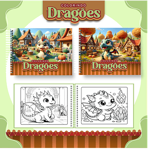 Arquivo livro de colorir dragões - PAMELLA