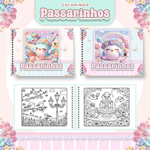 Arquivo livro de colorir jardim de passarinhos - PAMELLA