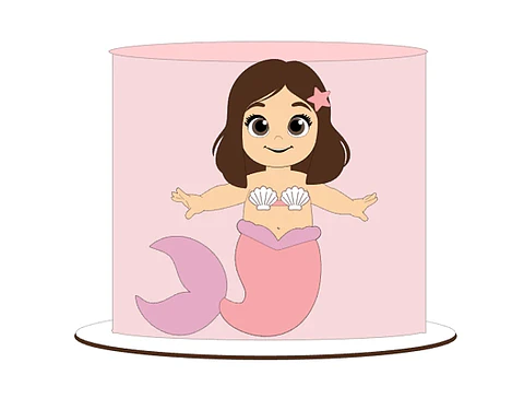 Arquivo topo de bolo Sereia