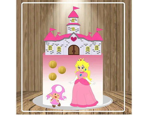 Arquivo topo de bolo princesa peach